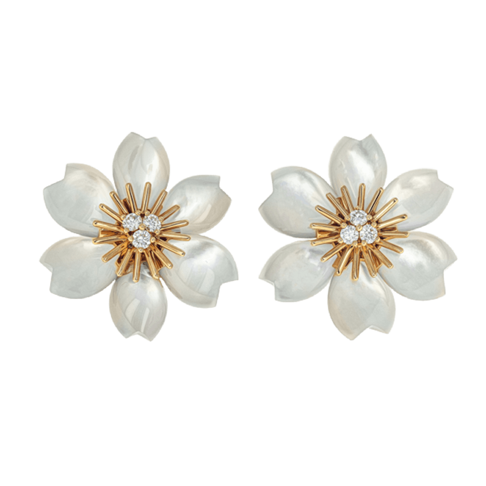 Vertical Rose De Noel Earrings