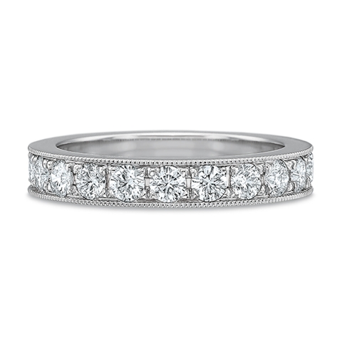 Vertical White Gold Diamond Band