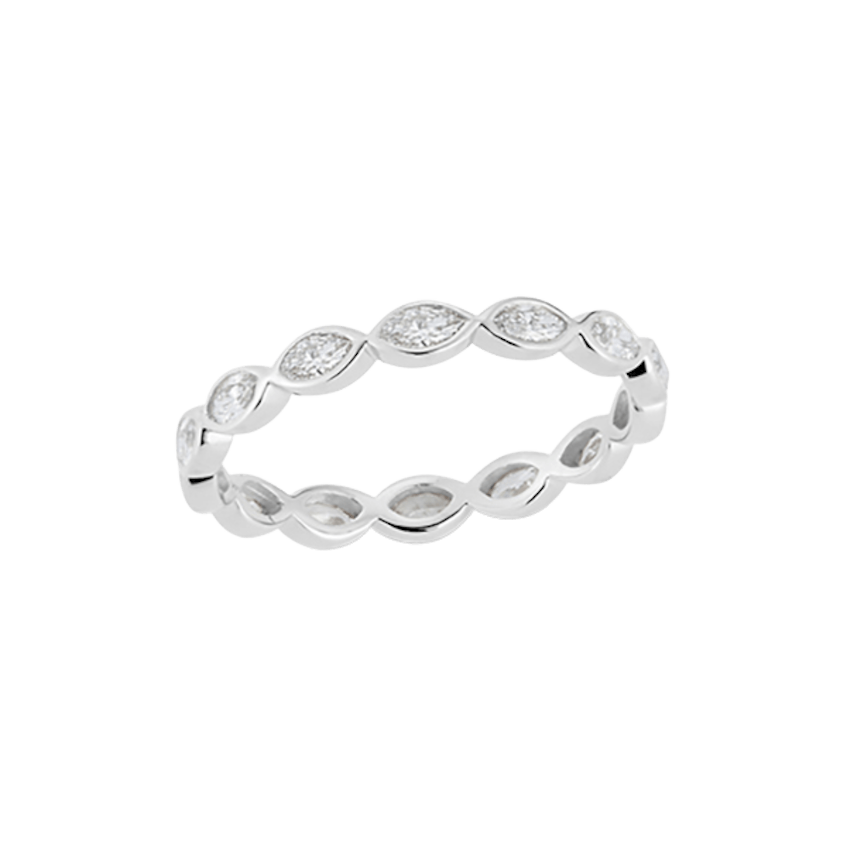 Vertical Alexa Jordyn Marquise Bezel Eternity Ring