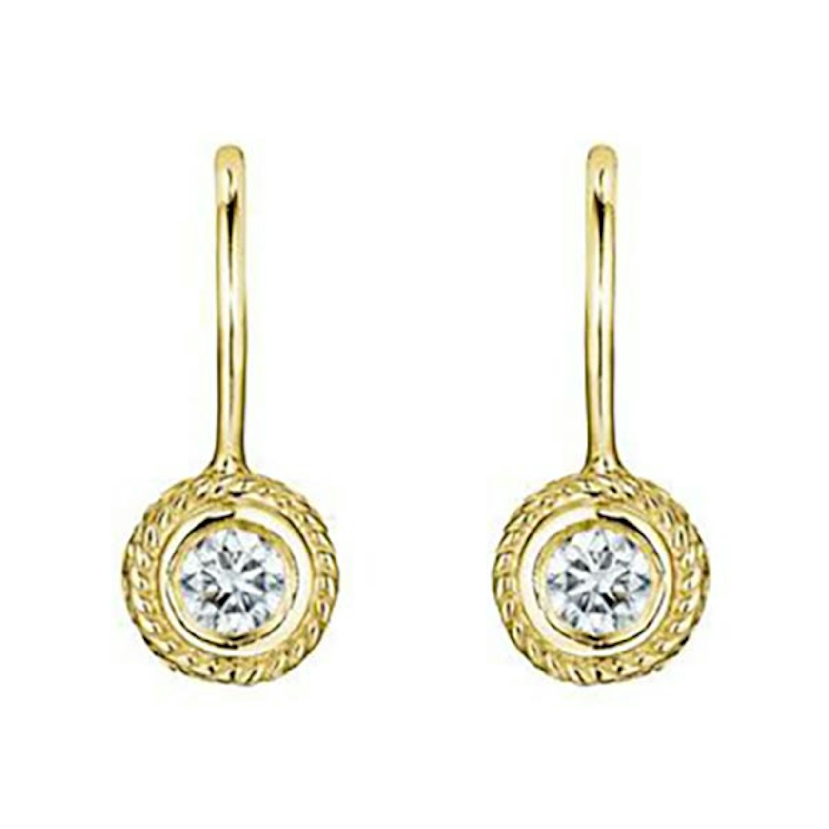 Vertical Diamond Drop Earrings