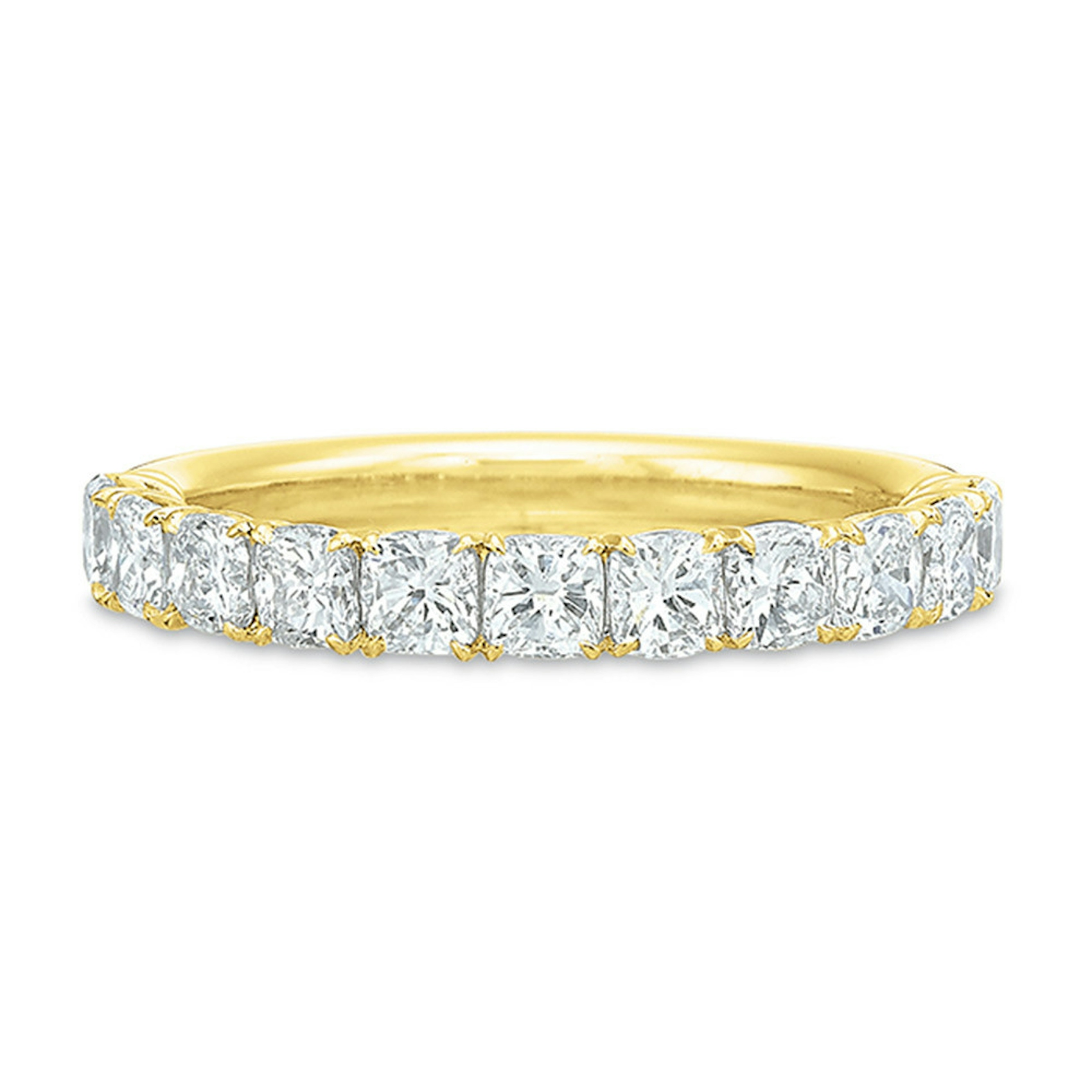 Vertical Yellow Gold Diamond Band