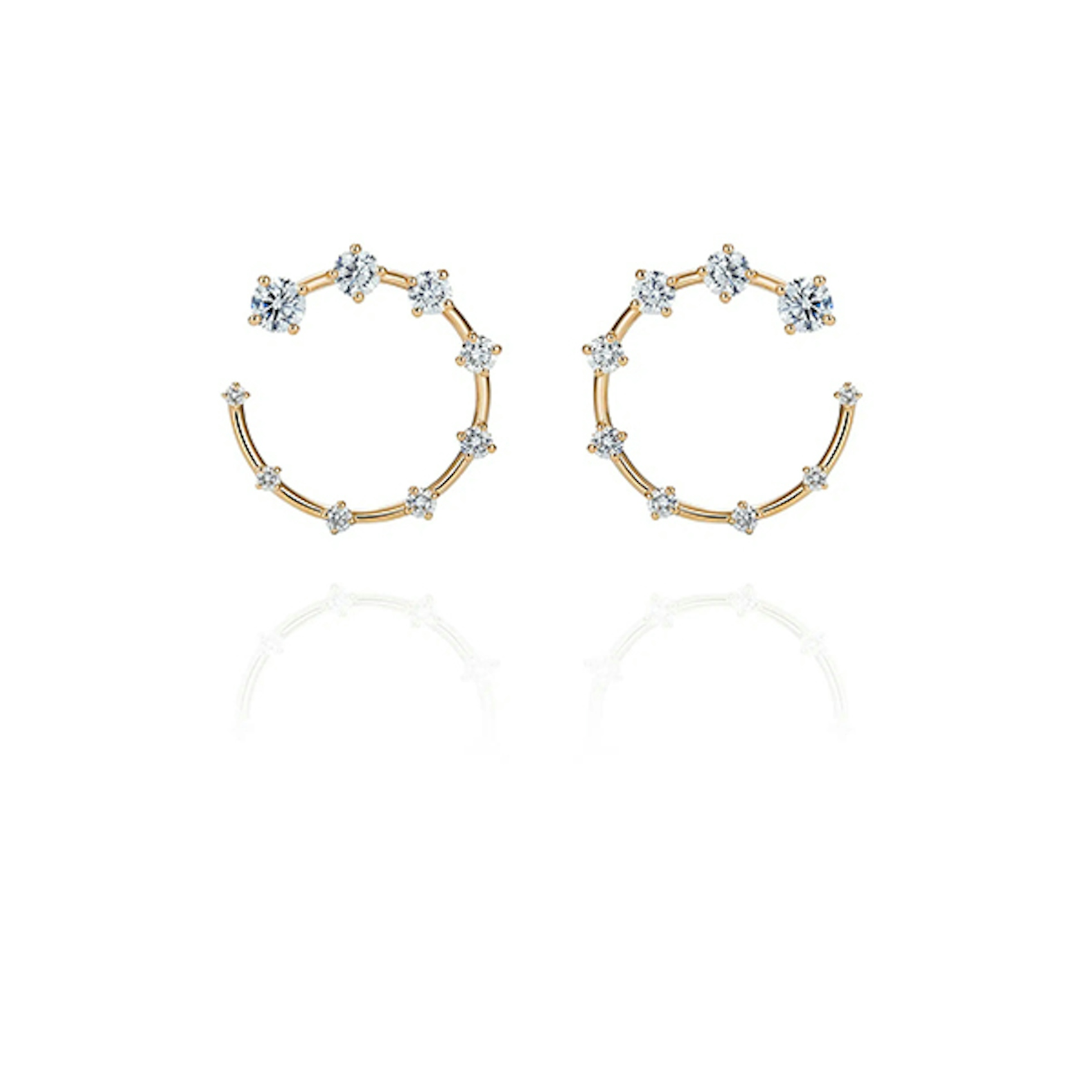 Vertical Sequence Circle Earrings