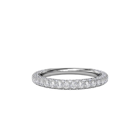 Vertical Angelic Diamond Wedding Band W4091