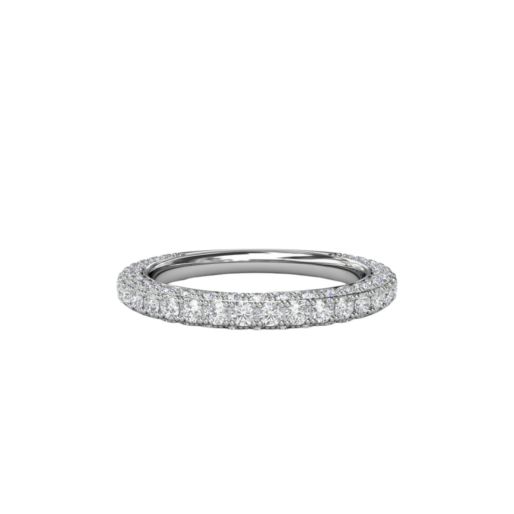 Vertical Angelic Diamond Wedding Band W4091