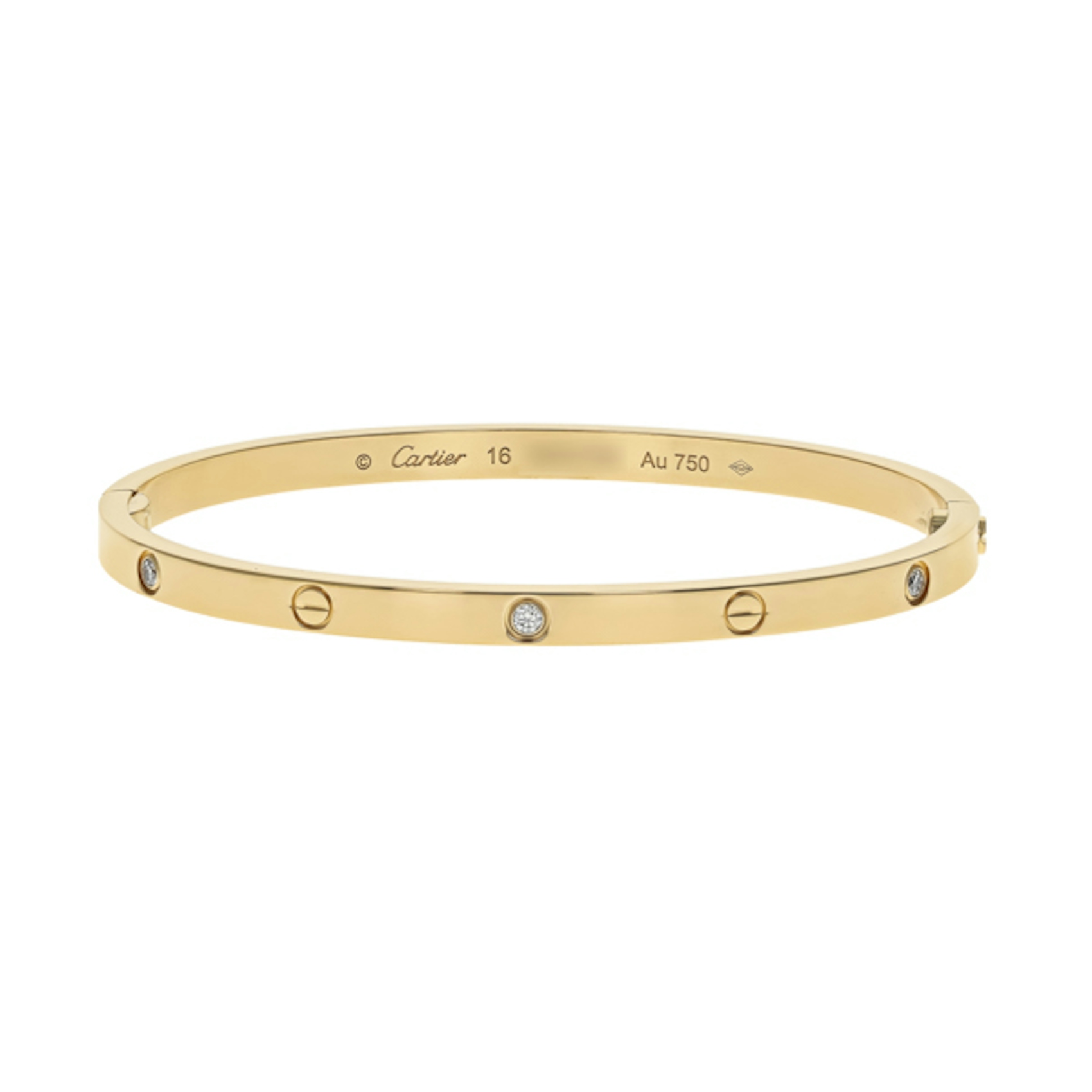 Vertical Small 6 Diamond Love Bracelet