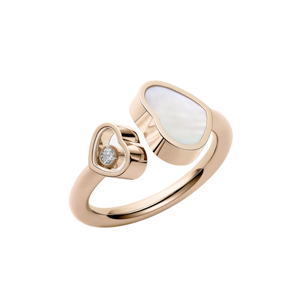 Vertical Happy Hearts Ring