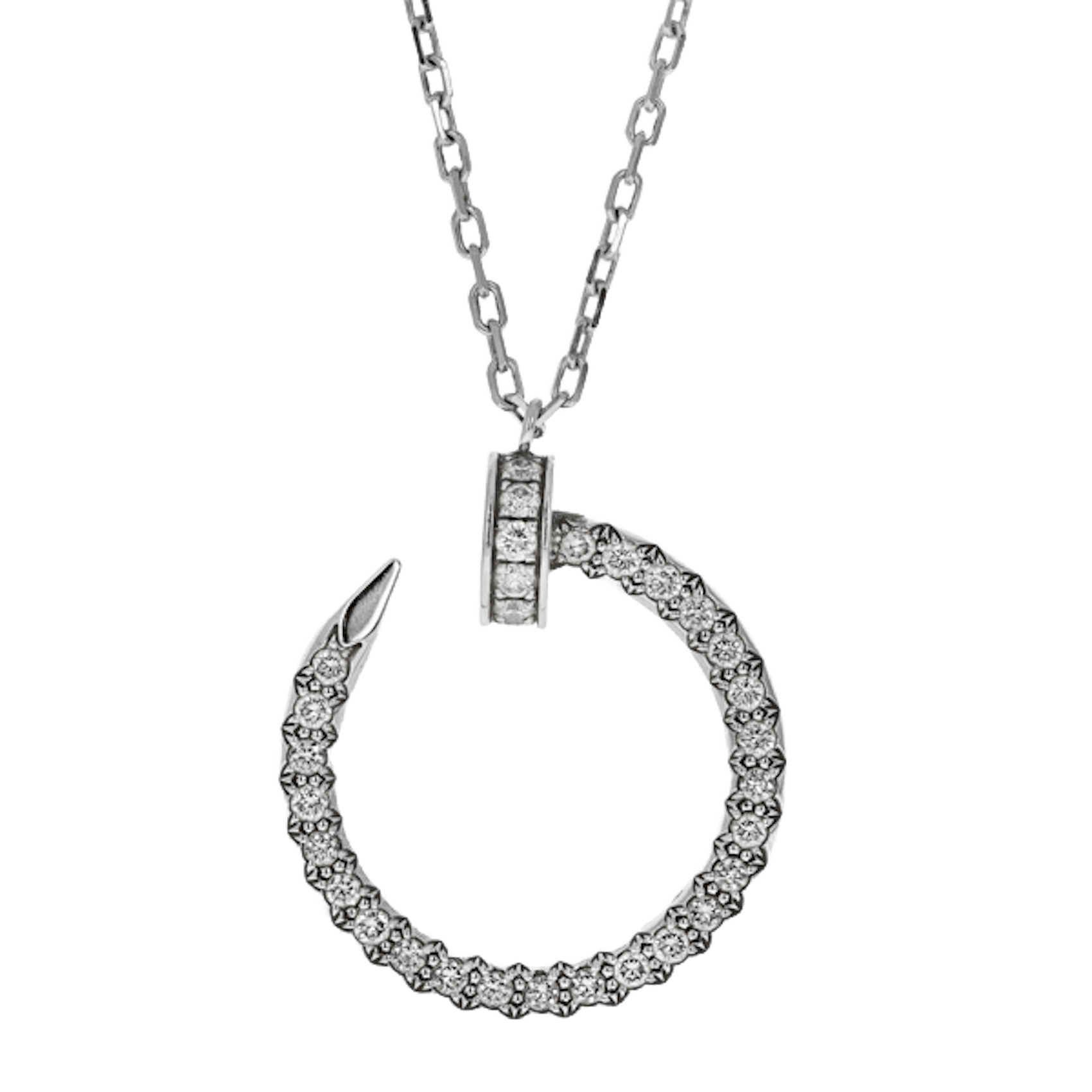 Vertical Juste Un Clou Diamond Pendant