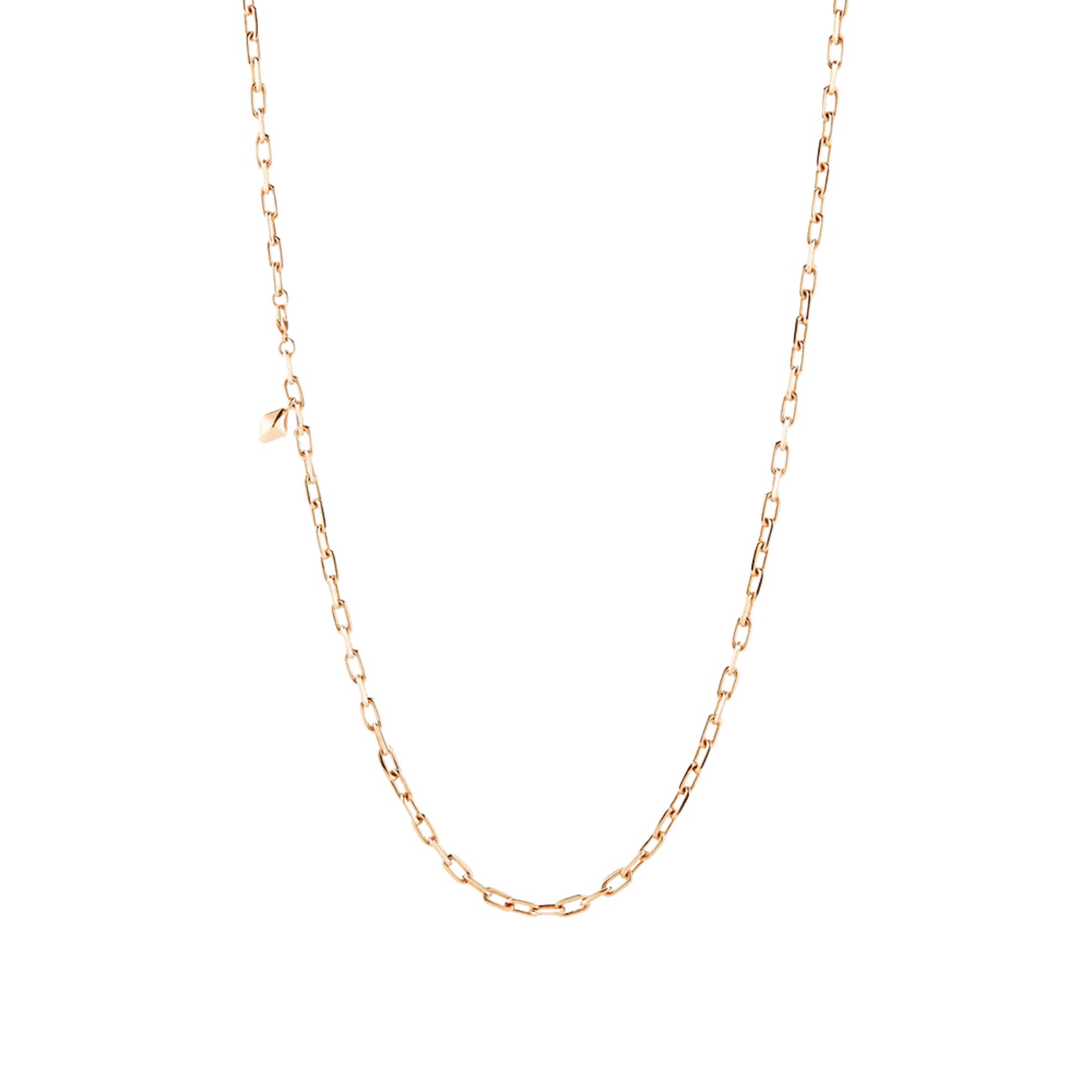 Vertical 18K Rose Gold Saxon Chain Necklace