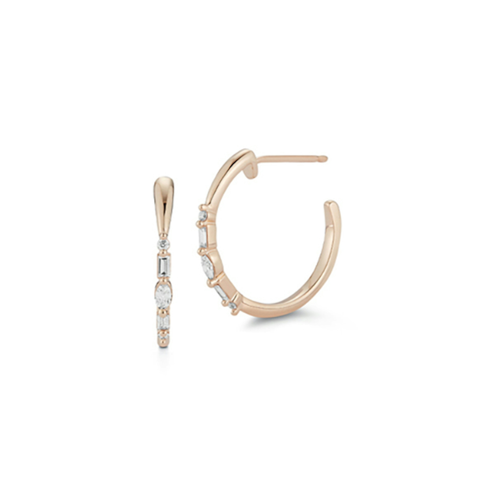 Vertical Alexa Jordyn Marquise Open Hoops