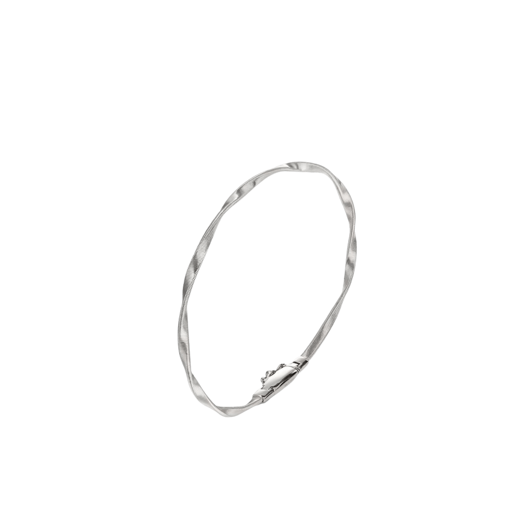 Vertical 18K White Gold Marrakech Onde 1 Strand Bracelet