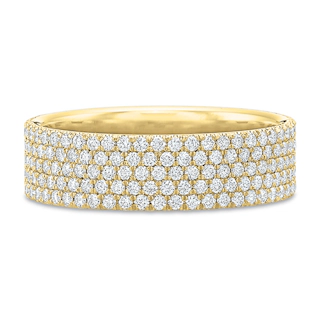 Vertical Yellow Gold Diamond Band