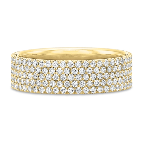 Vertical Yellow Gold Diamond Band