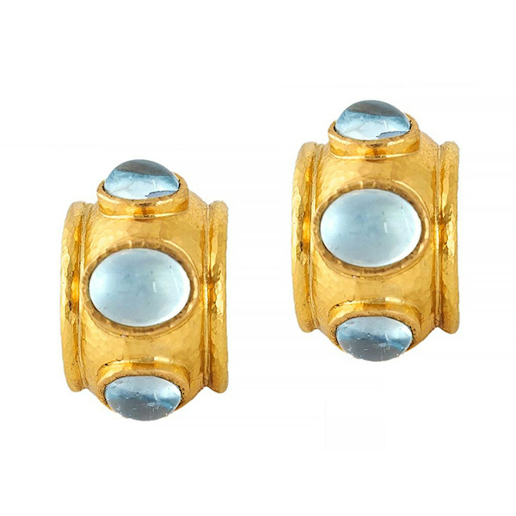 Vertical Aquamarine Earrings