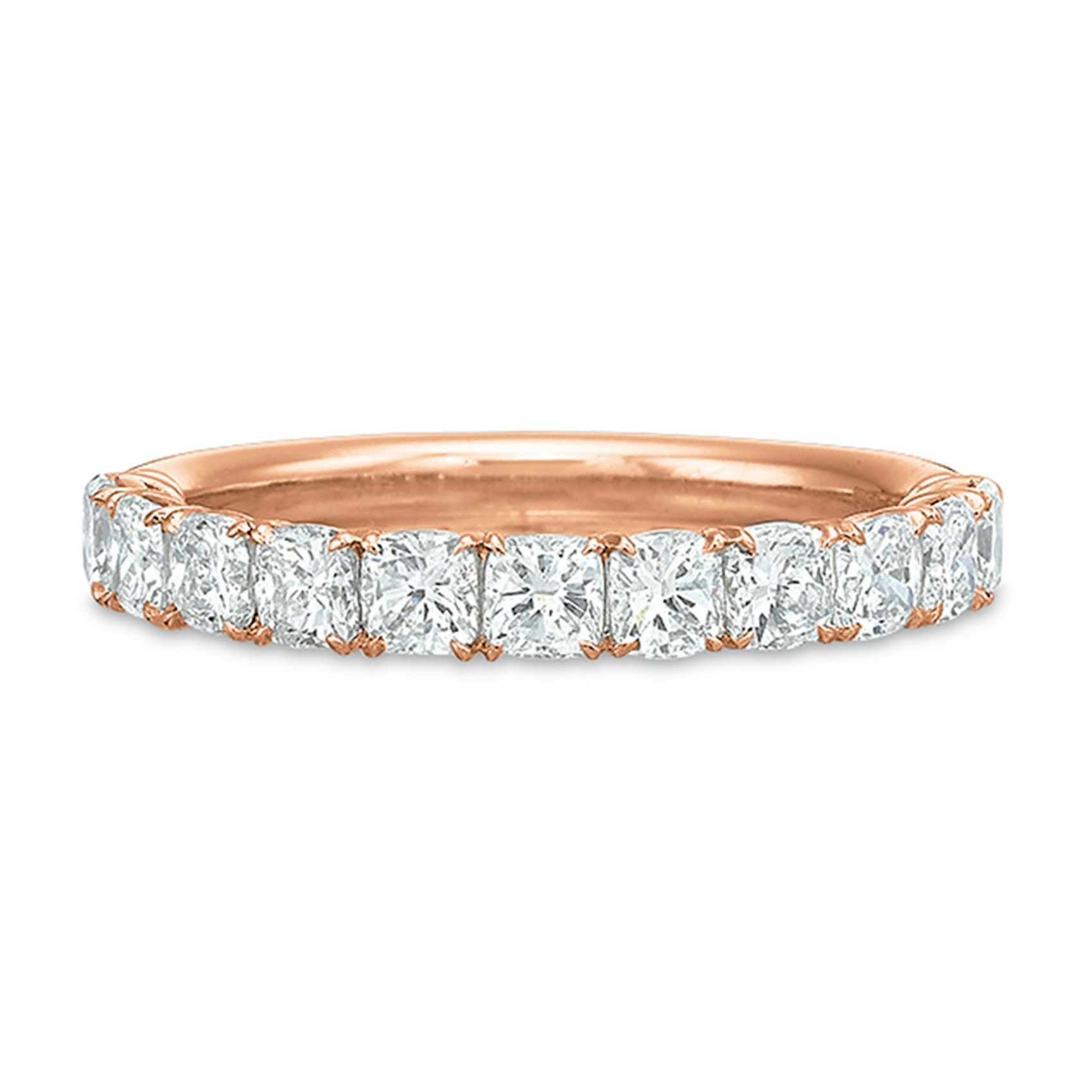 Vertical Rose Gold Diamond Band