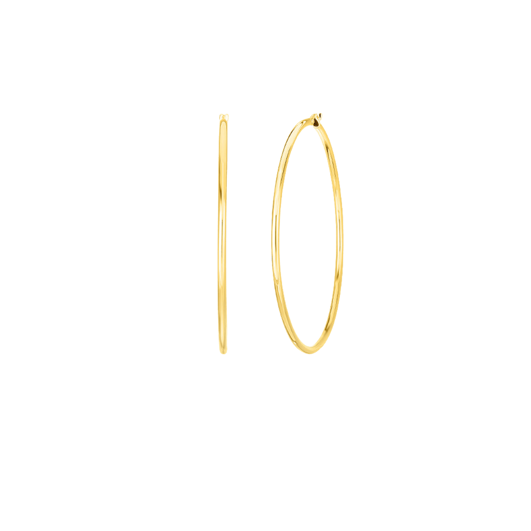 Vertical 18K Yellow Gold Designer Gold Extra Large Hoops