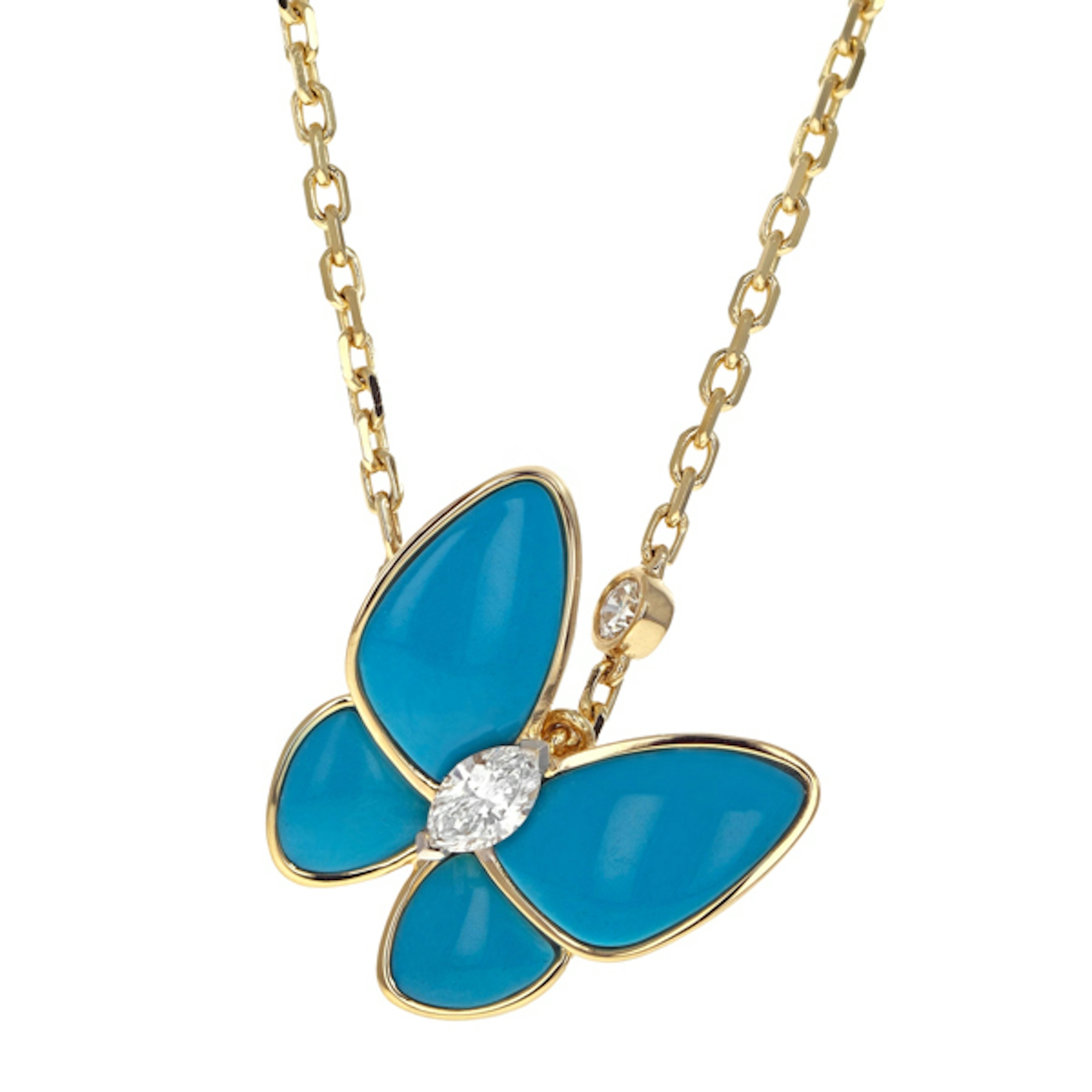 Vertical Two Butterfly Pendant