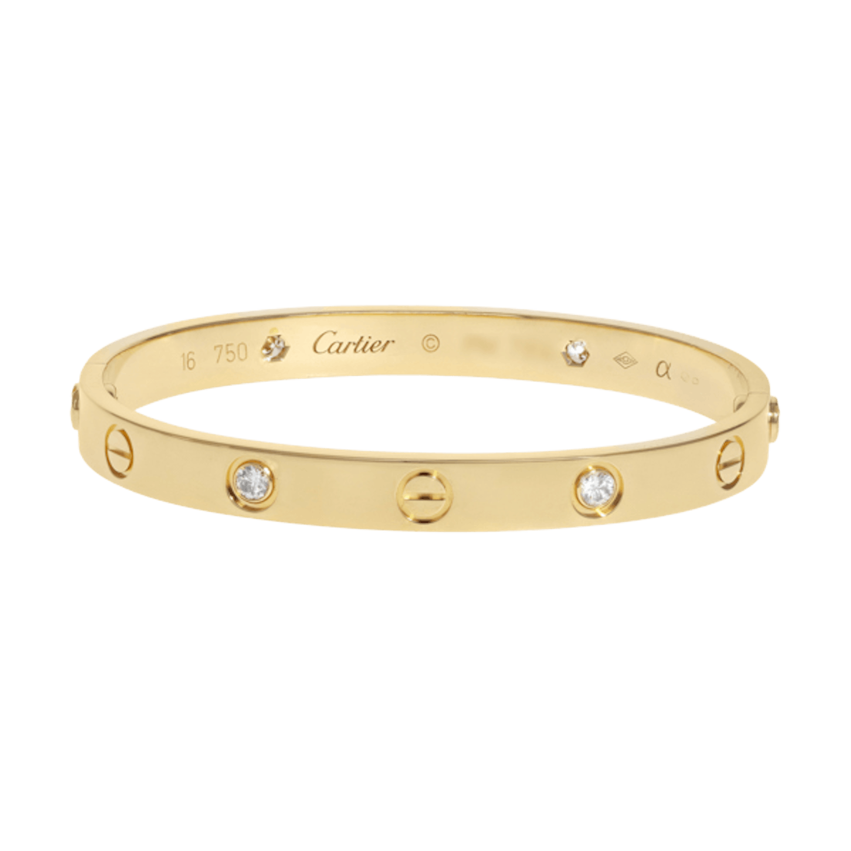 Vertical 4 Diamond Love Bracelet