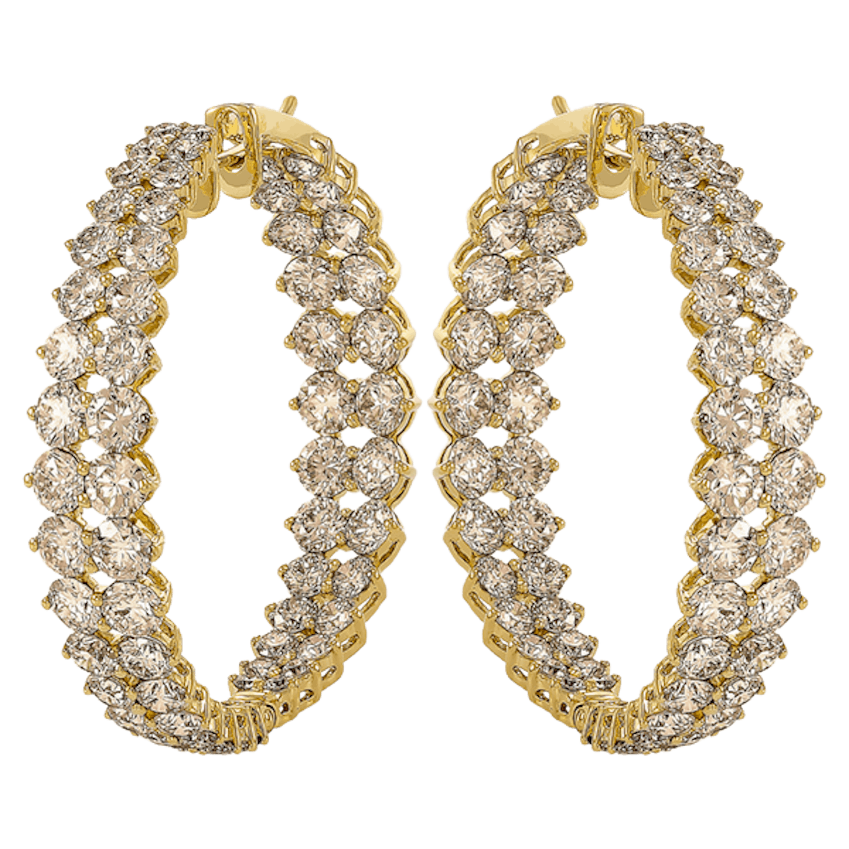 Vertical Gemini Hoop Earrings