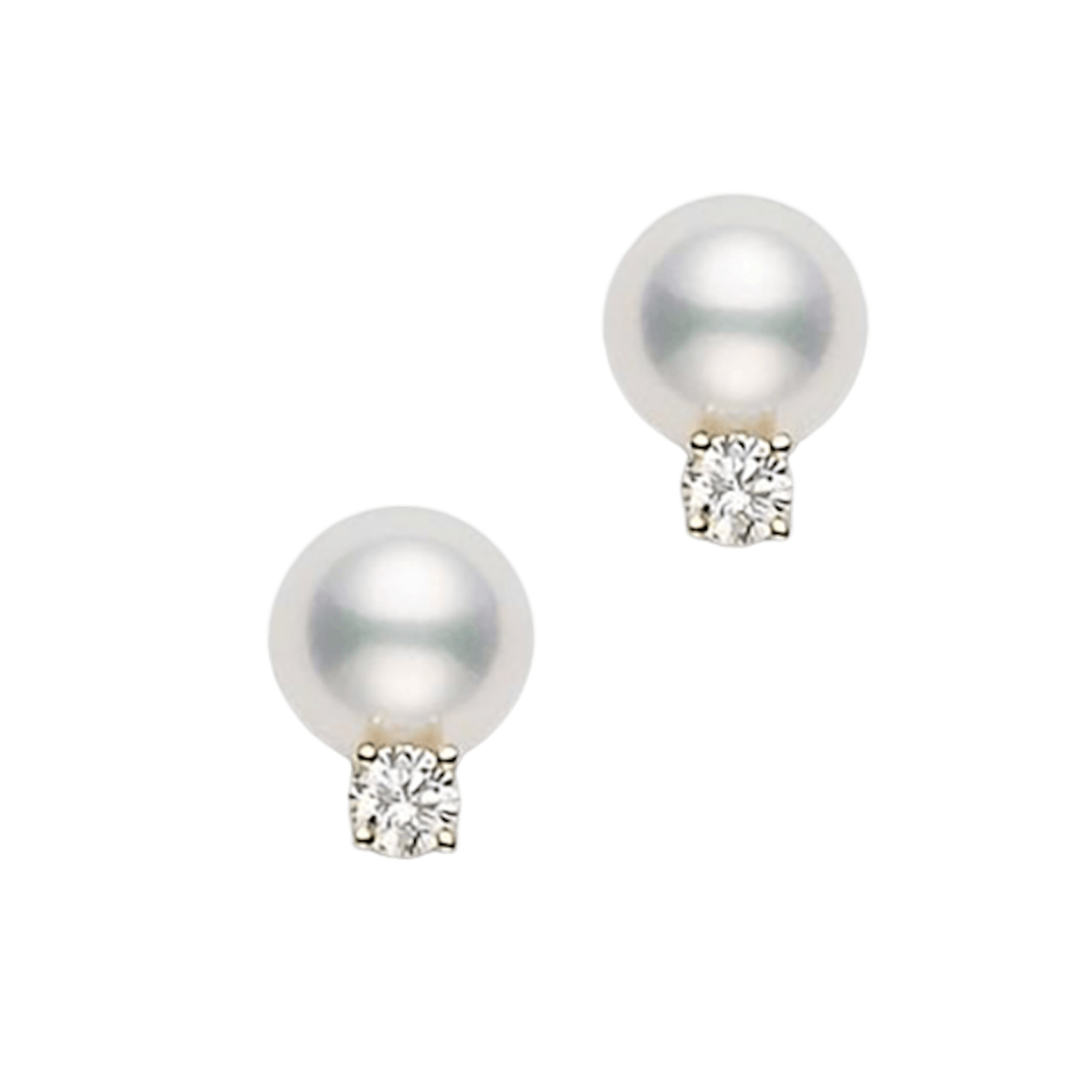 Vertical Pearl With Diamond Earrings
