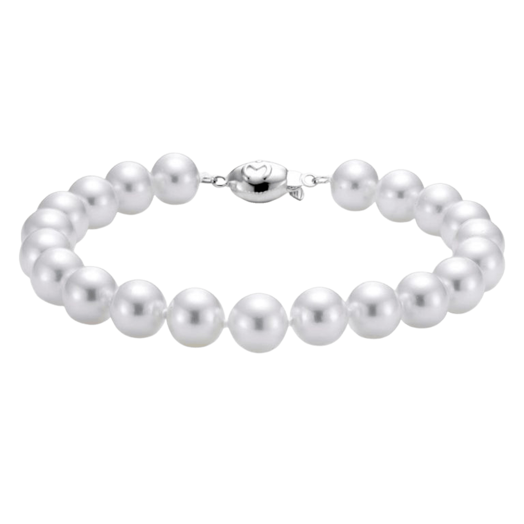 Vertical 18K White Gold 6.5-7MM A Akoya Pearl Bracelet