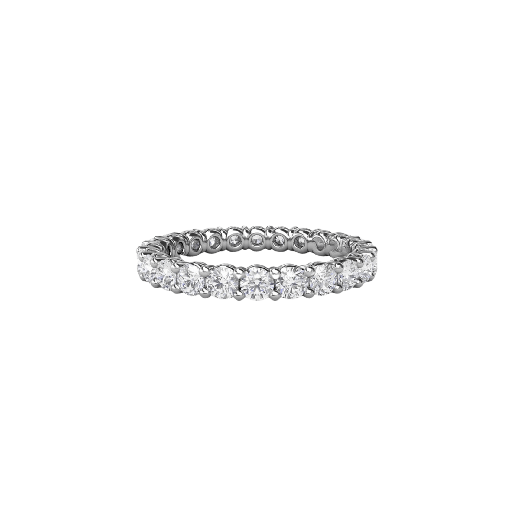 Vertical The 1916 Company Shared Prong Eternity Band W6113