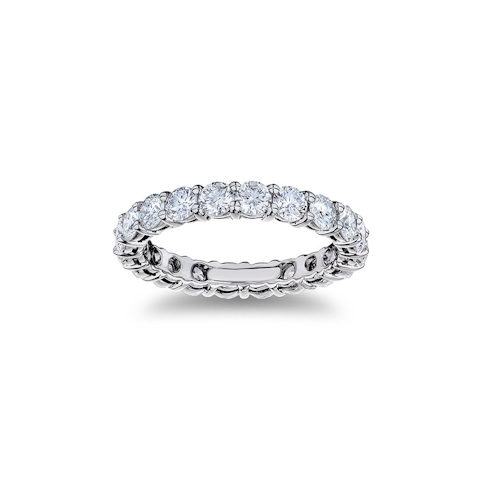 Vertical Platinum Diamond Eternity Band