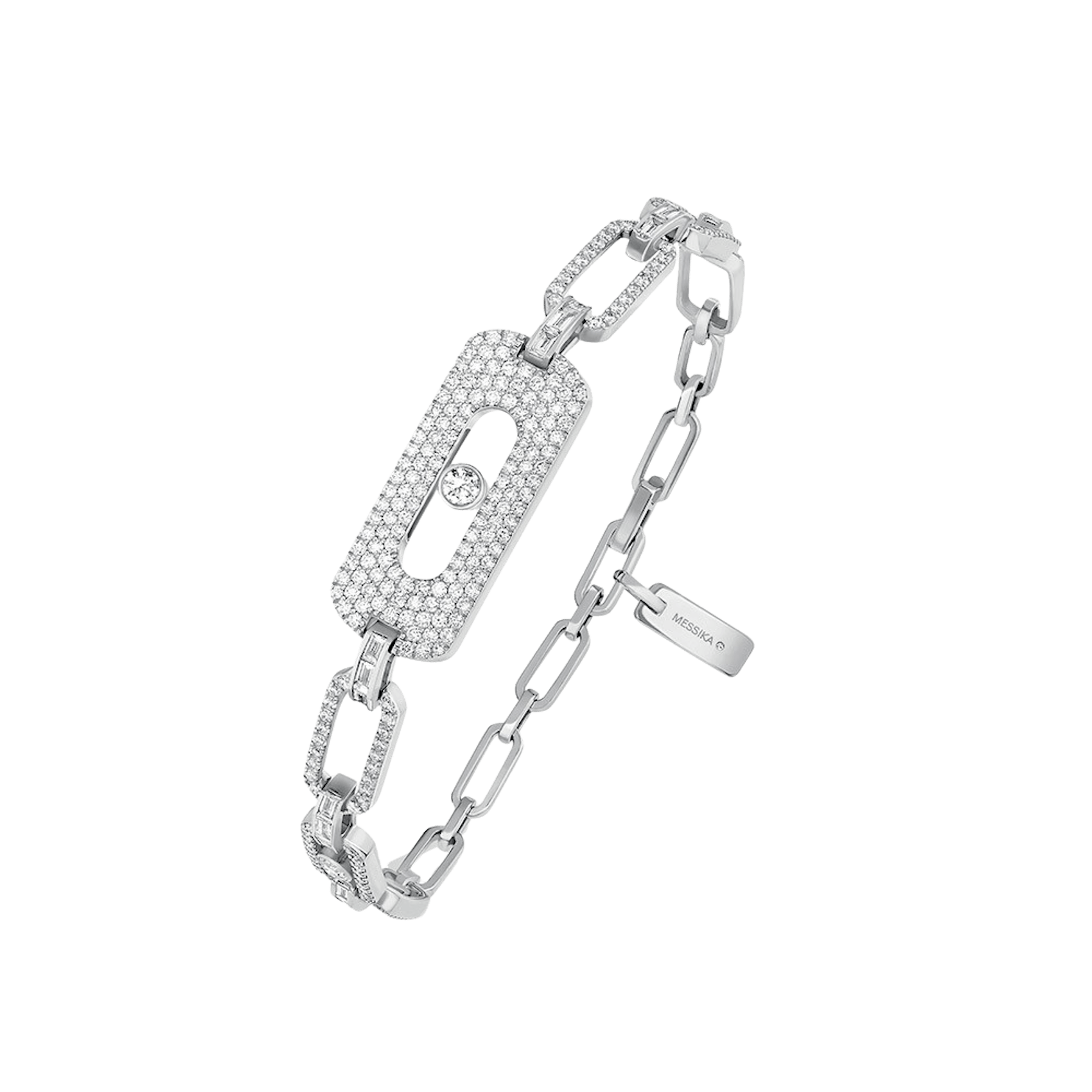 Vertical My Move Pave Curb Diamond Bracelet