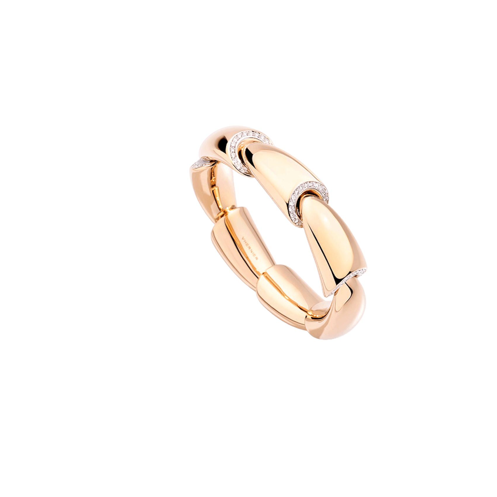 Vertical 18K Rose Gold Calla Diamond Bracelet