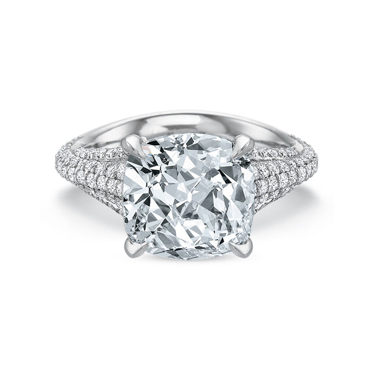 Vertical White Gold Semi-Mount Engagement Ring