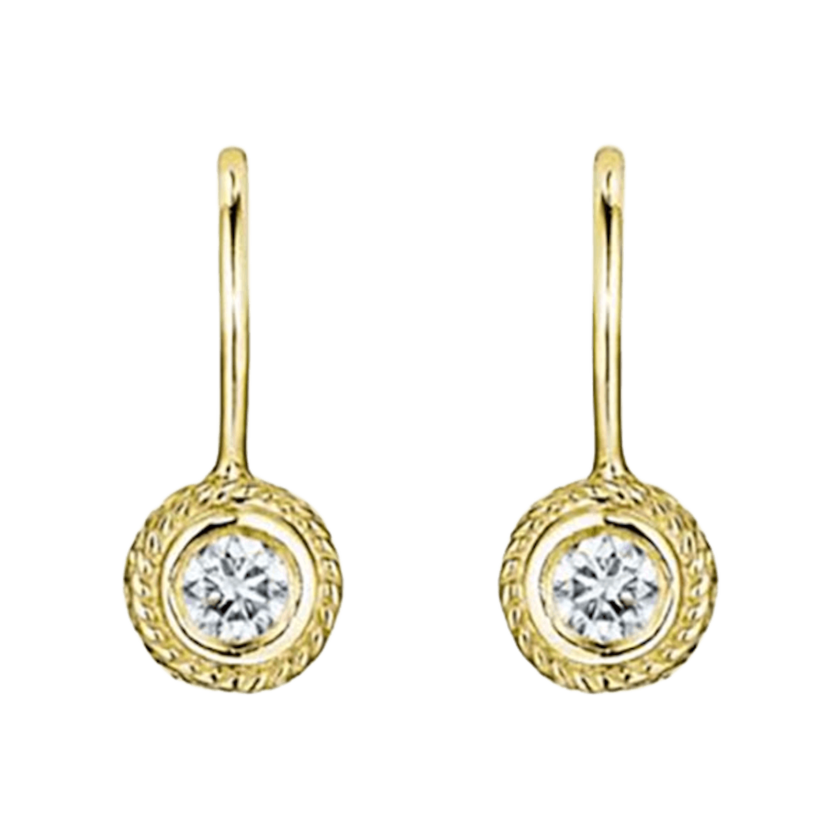 Vertical Diamond Drop Earrings