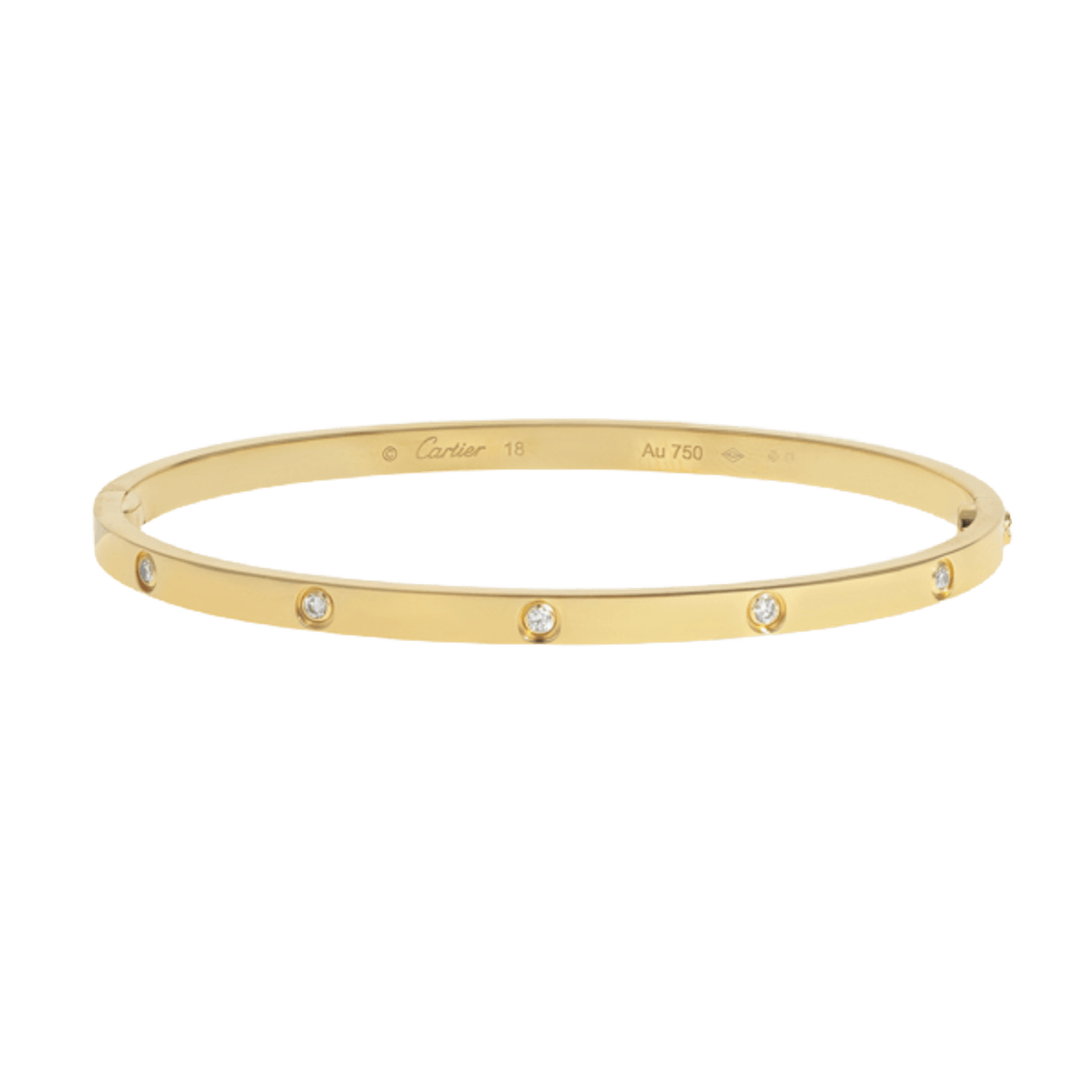 Vertical Small Diamond Love Bracelet- Size 18