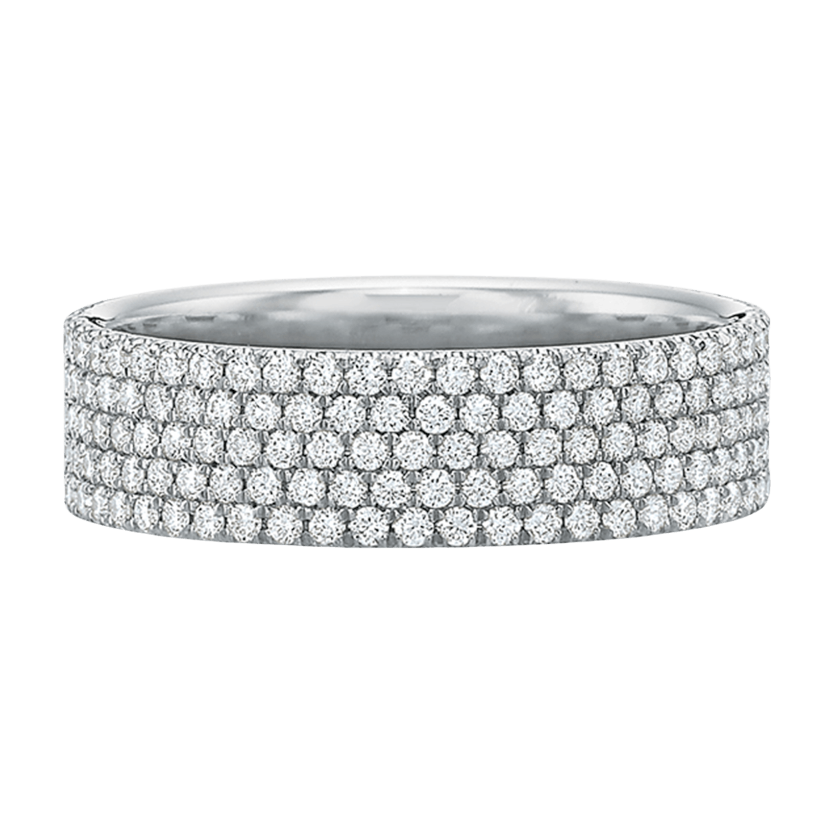 Vertical White Gold Diamond Band