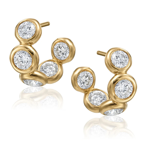 Vertical Diamond Moonligth Earrings
