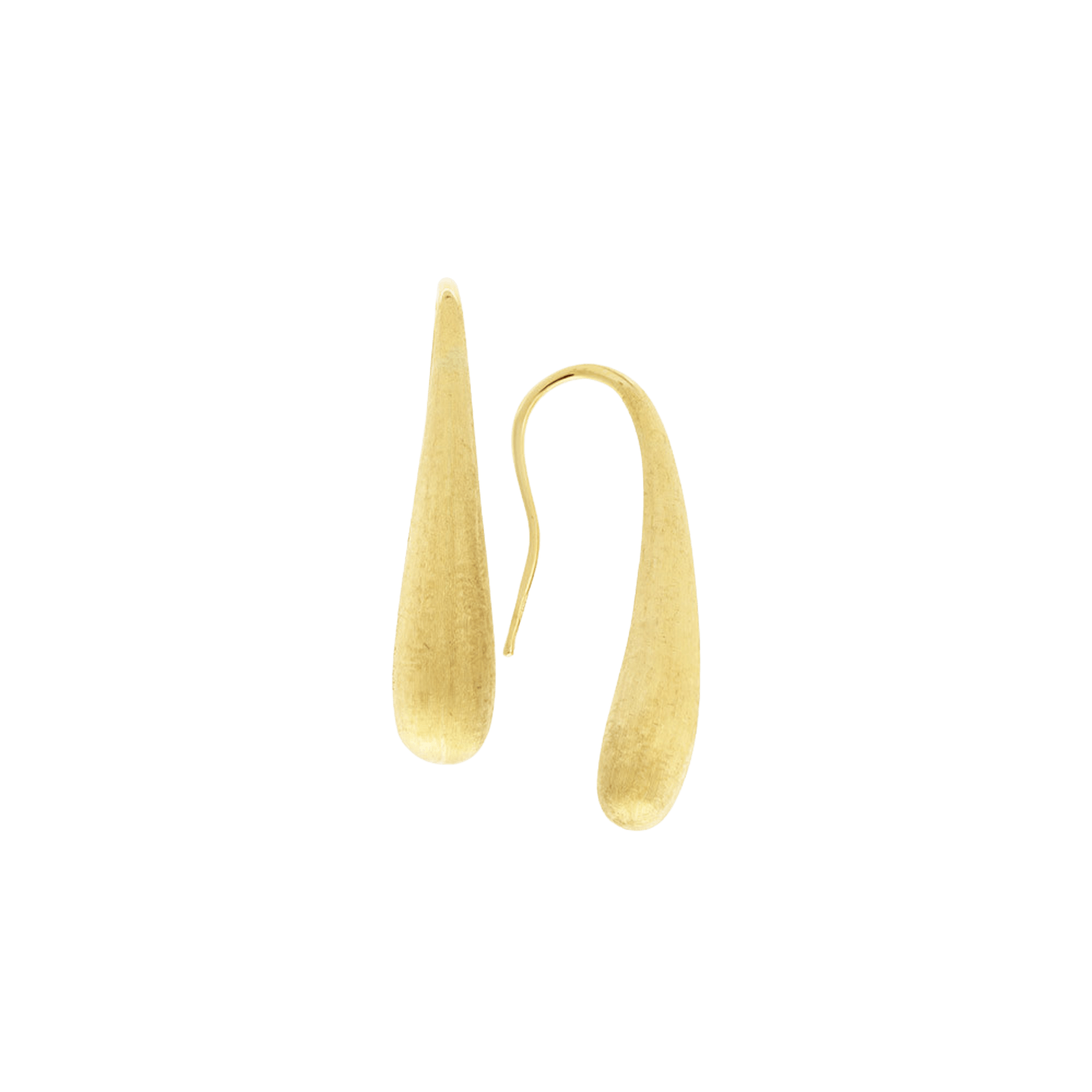 Vertical Lucia 18Kt Yellow Gold Modern Teardrop Earrings