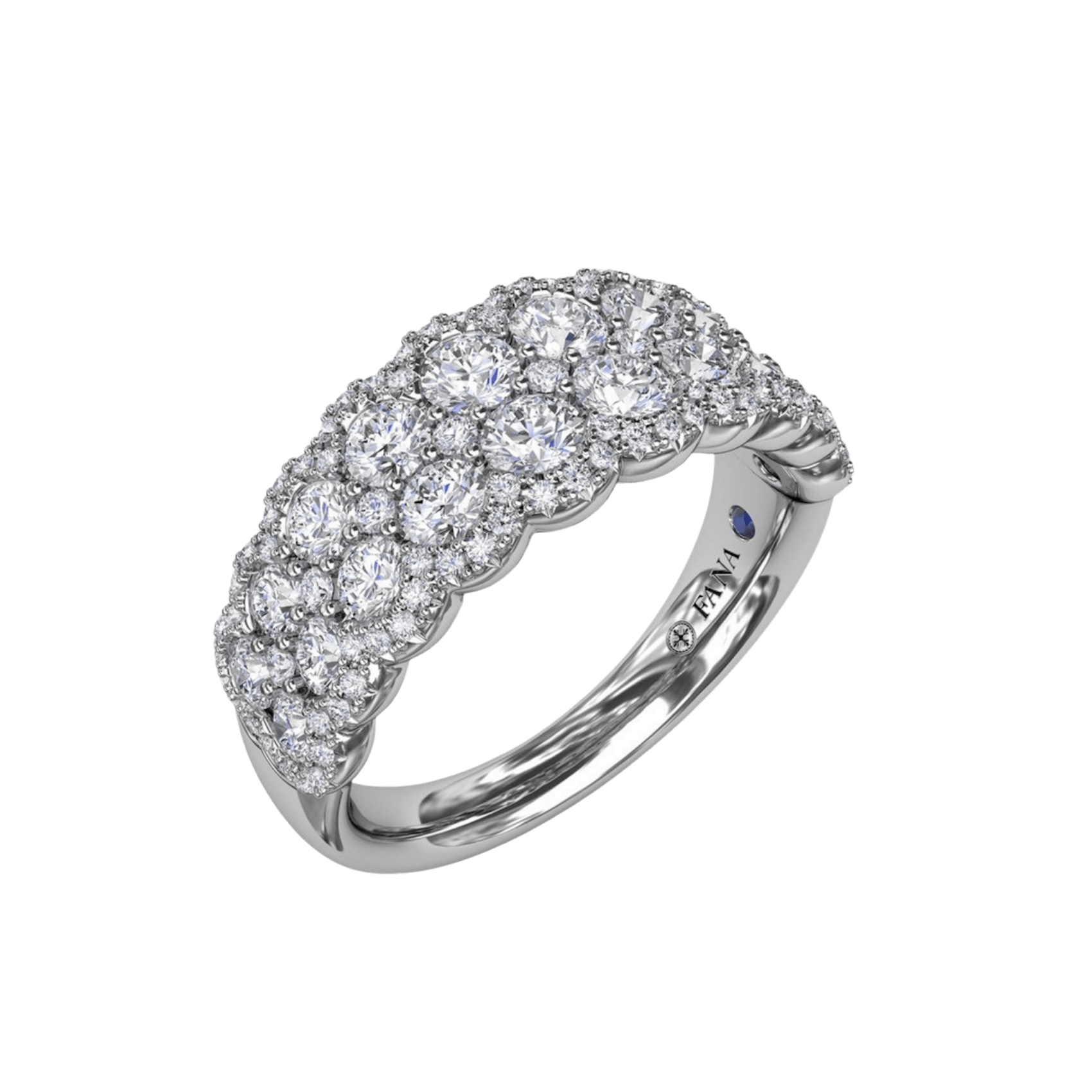 Vertical The 1916 Company Collection Multi-Layered Round Diamond Band R2055