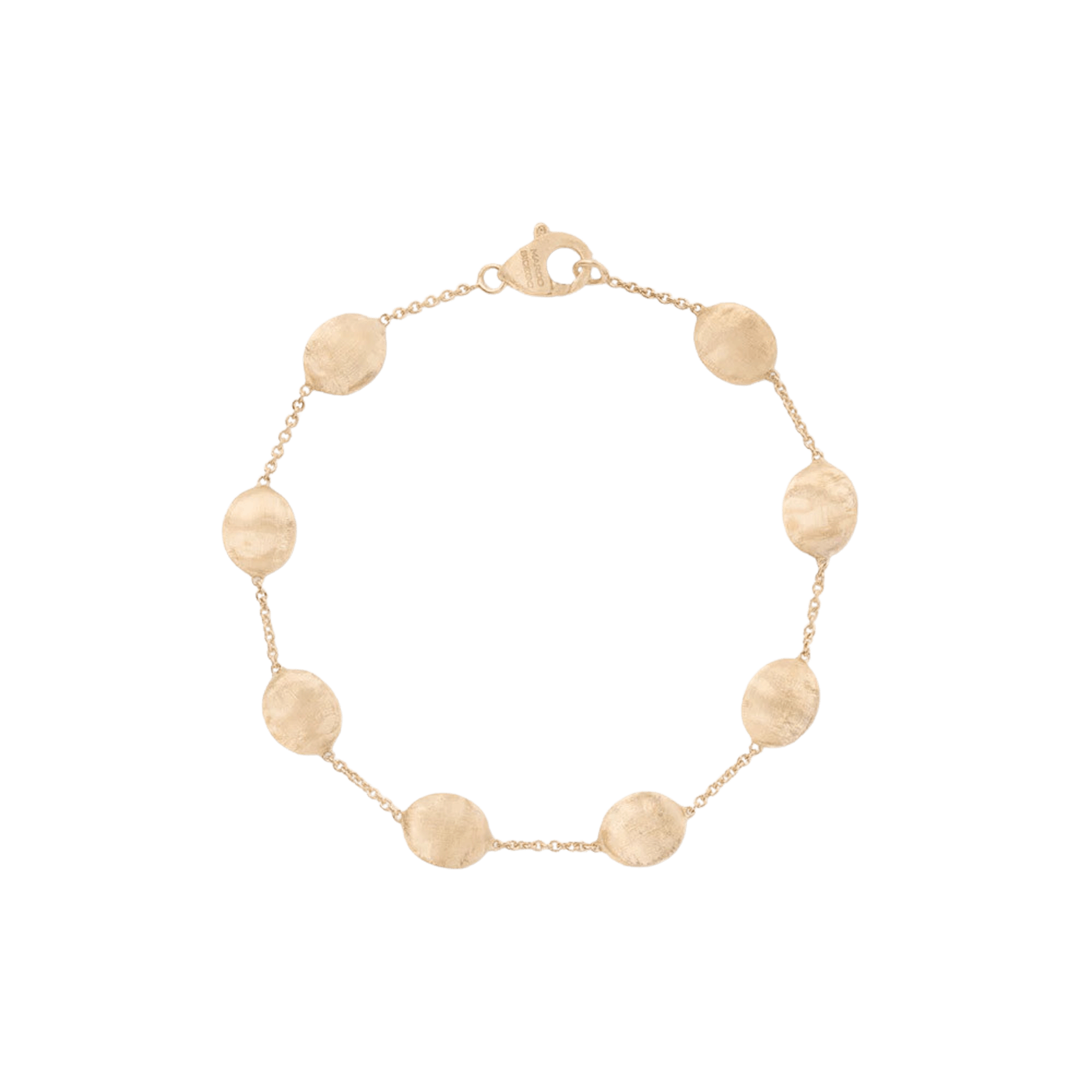 Vertical 18K Yellow Gold Siviglia Large Bean Bracelet