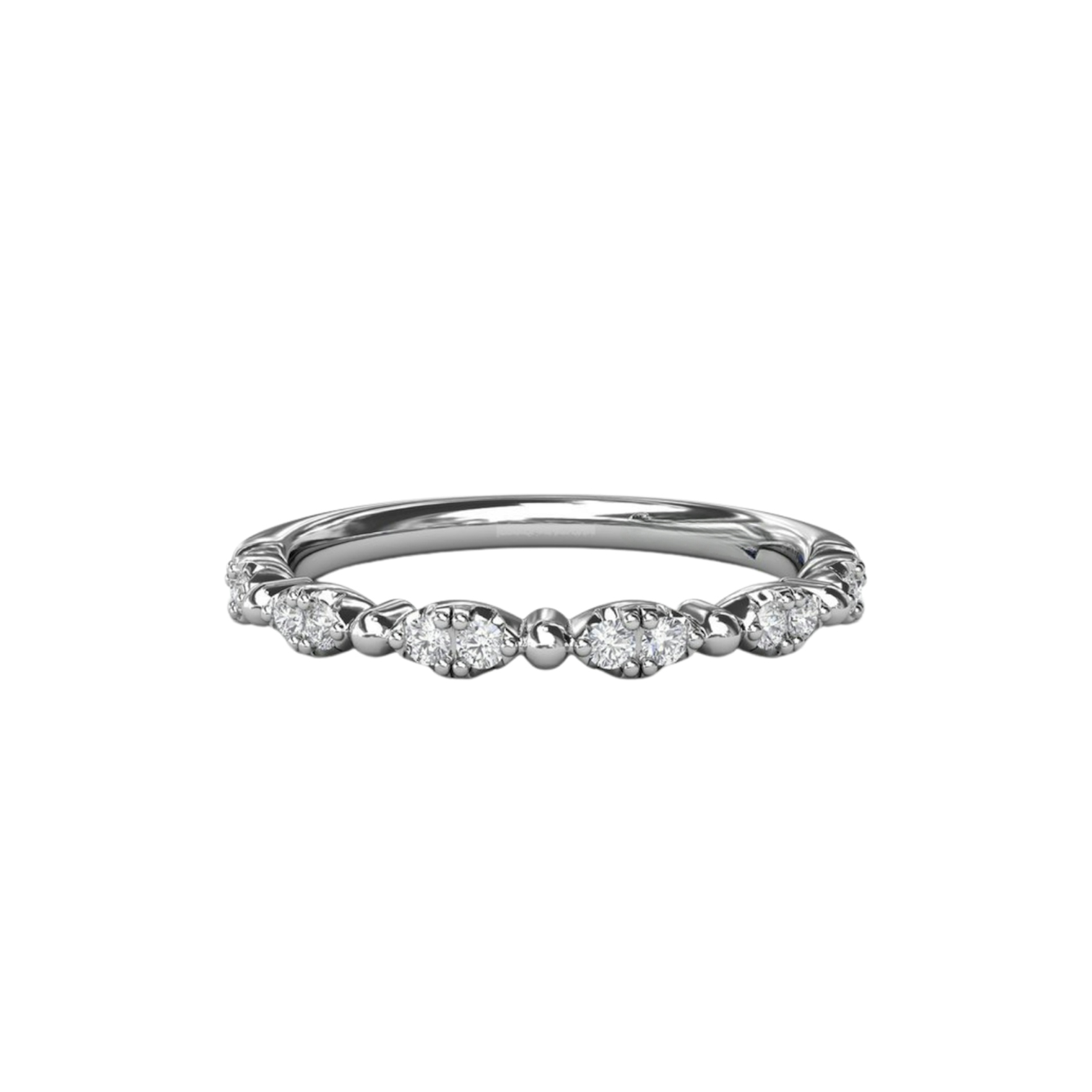 Vertical Floating Shared Prong Diamond Band W7503