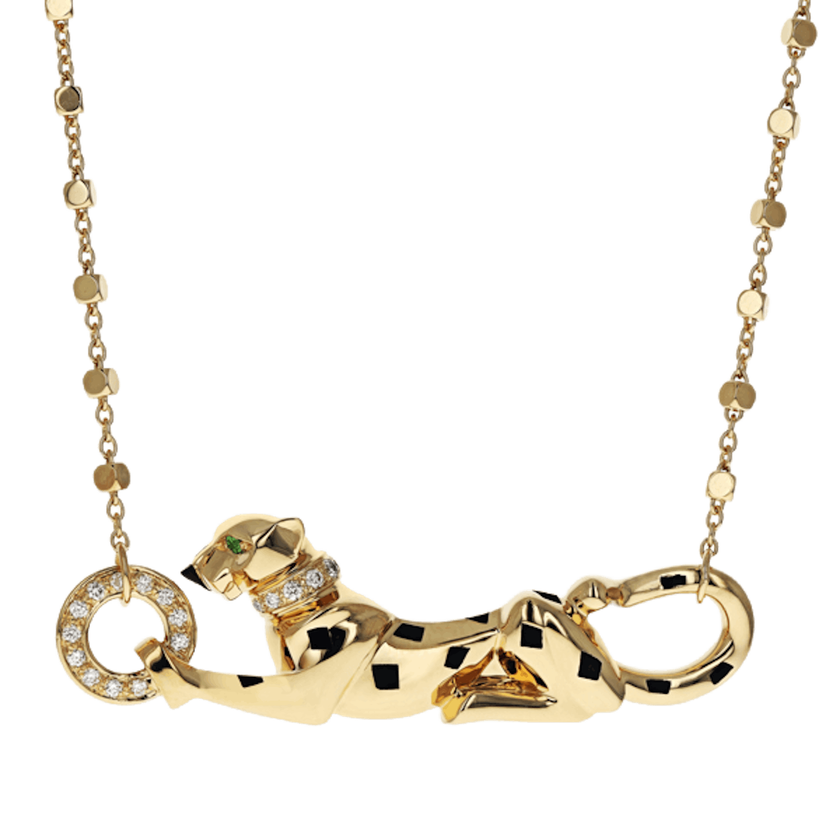 Vertical Panthere De Cartier Necklace