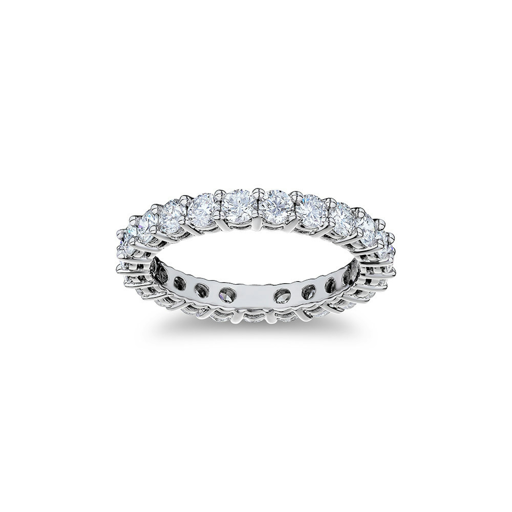 Vertical Platinum Diamond Eternity Band