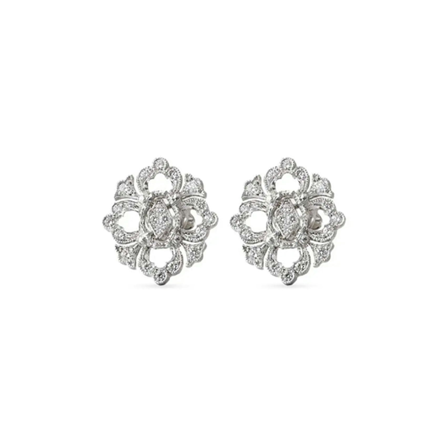 Vertical Opera Full Pave Earrings