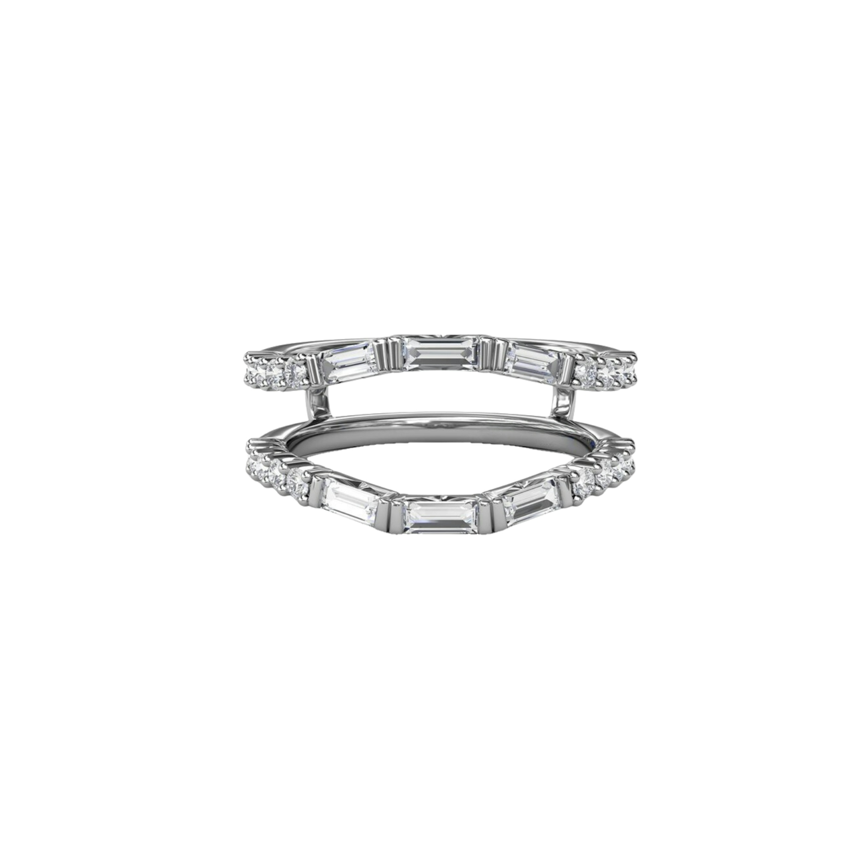 Vertical The 1916 Company Collection Baguette & Diamond Insert Ring W8016