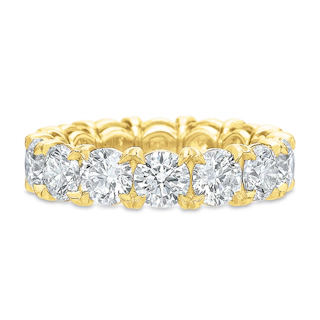 Vertical Yellow Gold Diamond Band