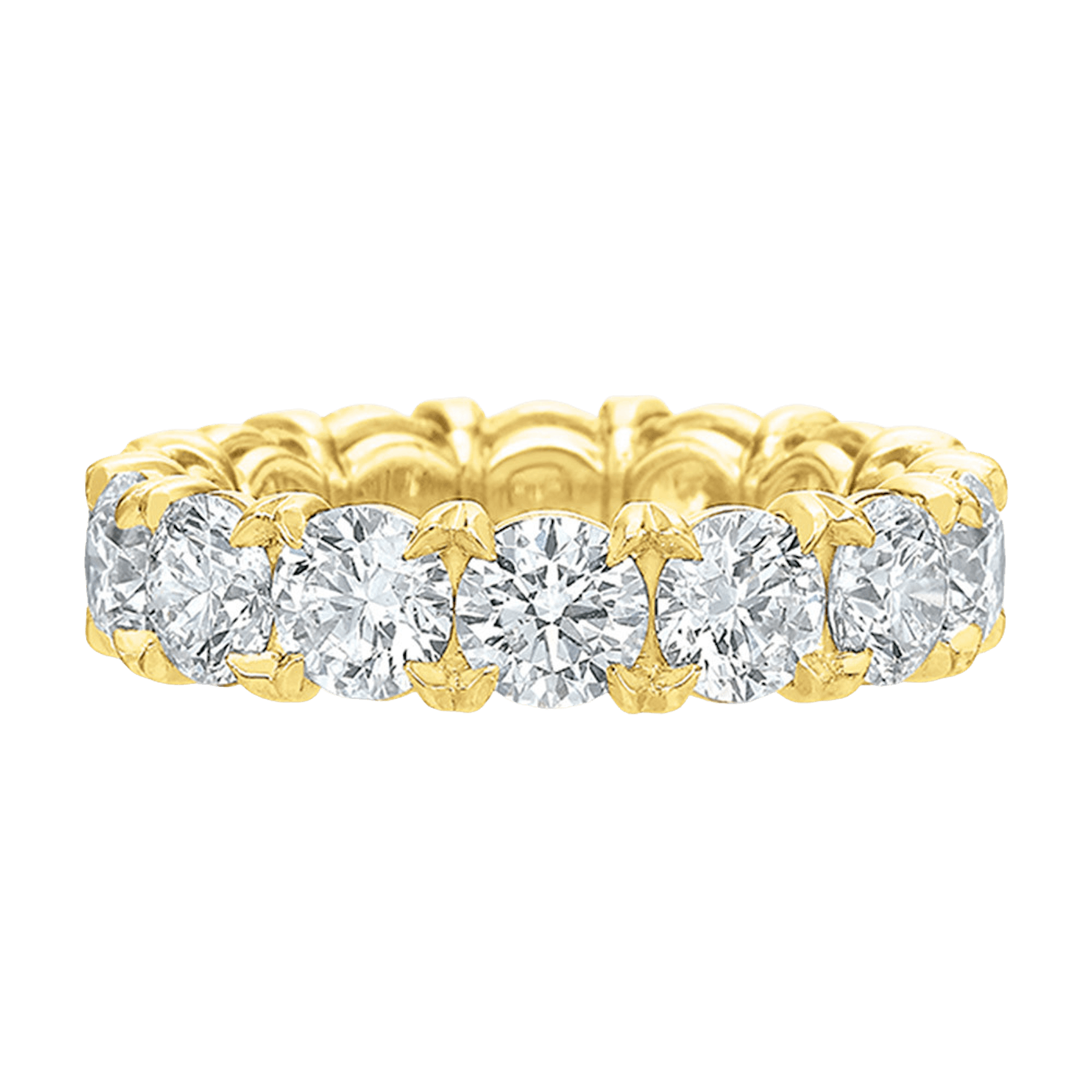 Vertical Yellow Gold Diamond Band