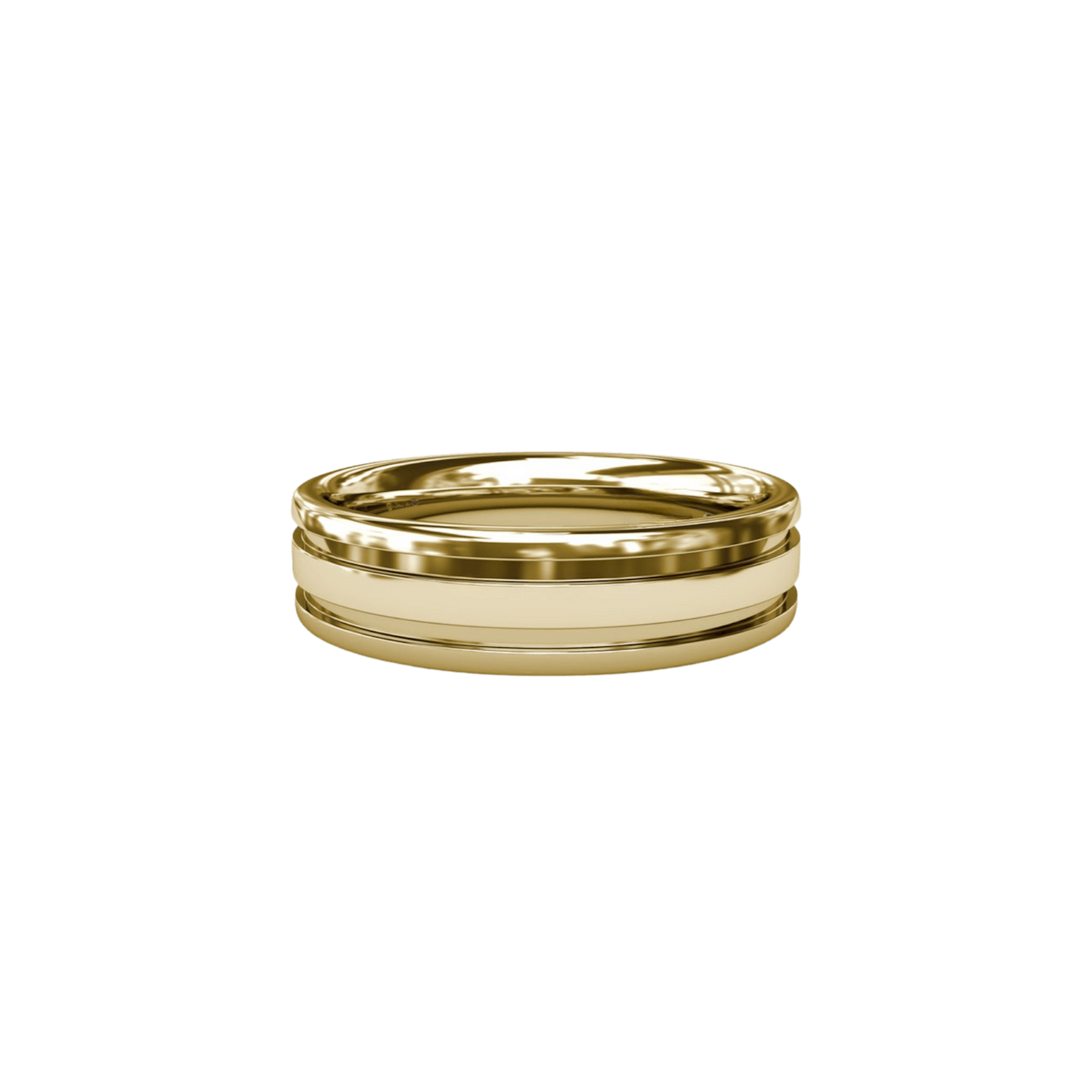 Vertical The 1916 Company Collection High Polish Yellow Gold Men's Band M1014Y
