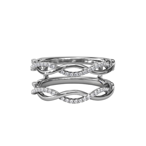 Vertical Diamond Twist Insert Ring W8008