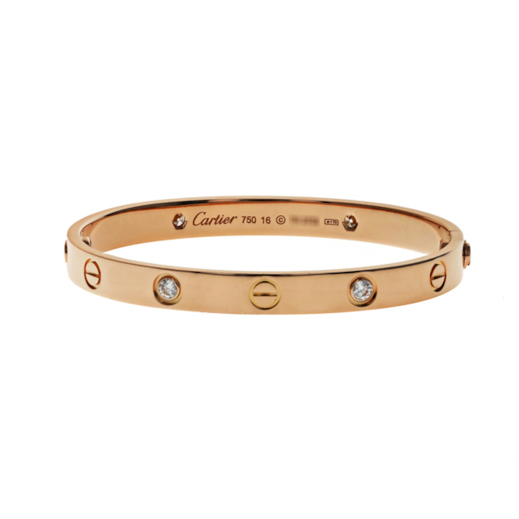 Vertical 4 Diamond Love Bracelet