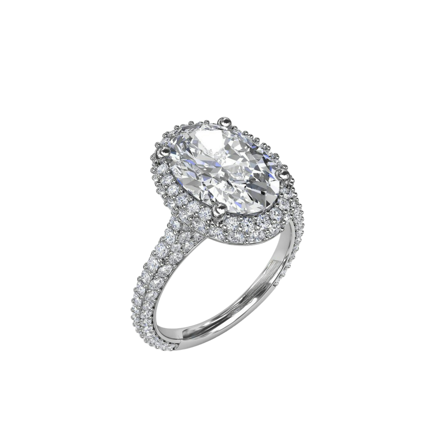 Vertical Opulent Halo Diamond Engagement Ring S4159