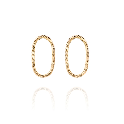 Vertical Single Chain Parallel Earrings