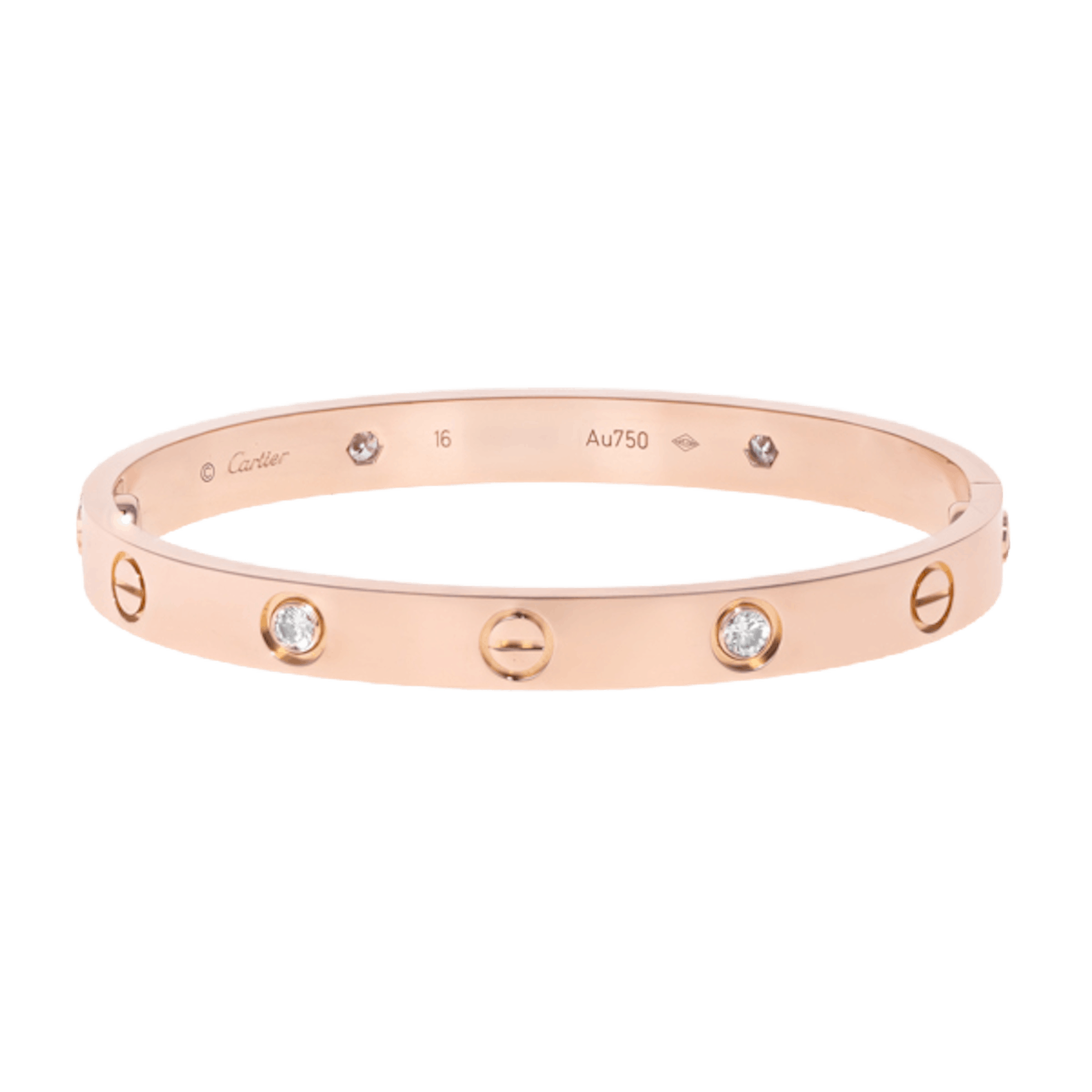 Vertical 4 Diamond Love Bracelet