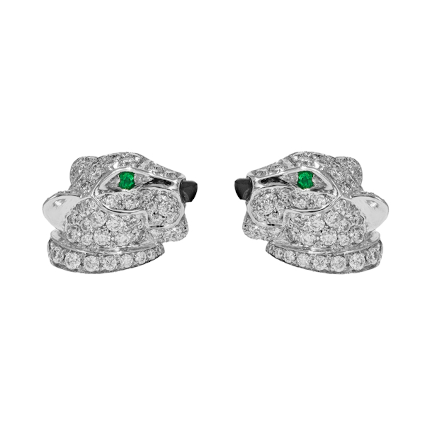 Vertical Panthere De Cartier Earrings